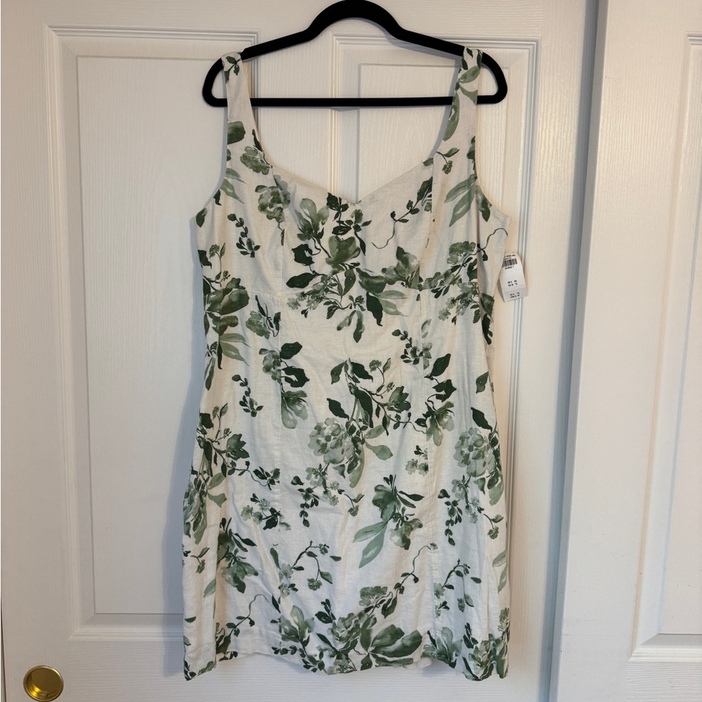 Abercrombie & Fitch Linen Floral Mini Dress